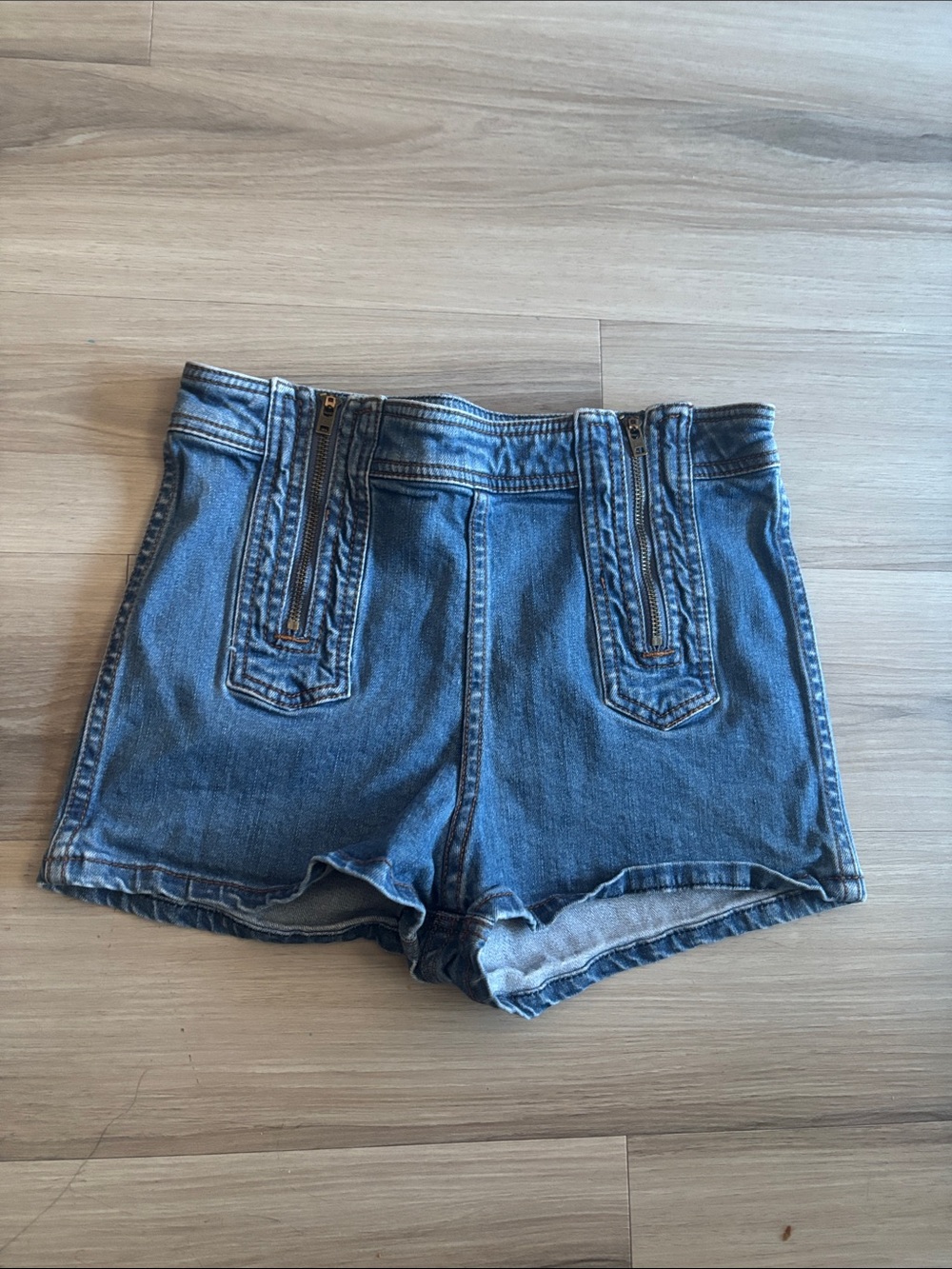 Free People Denim Jean Shorts in Blue